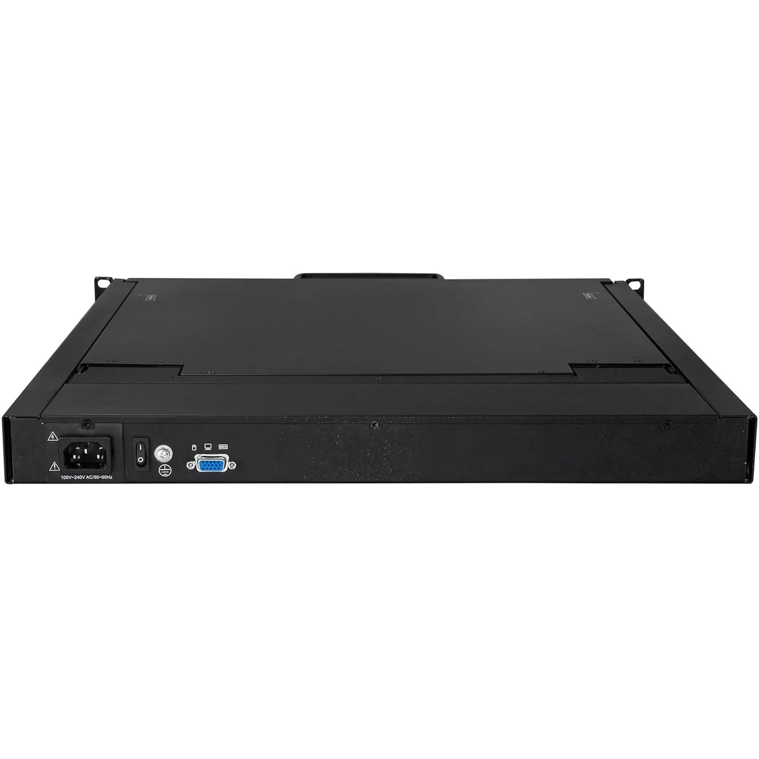کنسول KVM رک مونت StarTech.com - پورت VGA تکی با مانیتور LCD 19 اینچی برای رک سرور - کشوی KVM LCD 1U با کابل ها و سخت افزار - پشتیبانی از USB - 50000 MTBF (RKCONS1901)