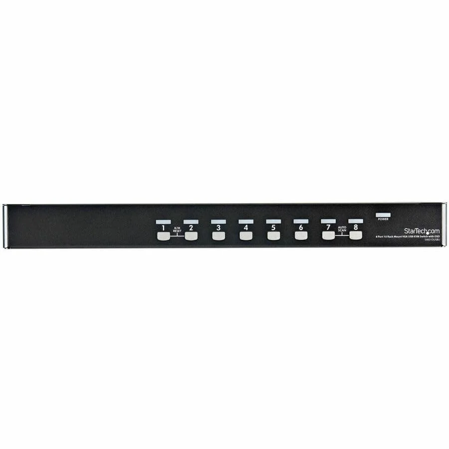 کیت سوئیچ KVM USB رک مونت 8 پورت StarTech.com با OSD و کابل - KVM رک مونت - سوئیچ KVM VGA - سوئیچ KVM 8 پورت (SV831DUSBUK)، مشکی