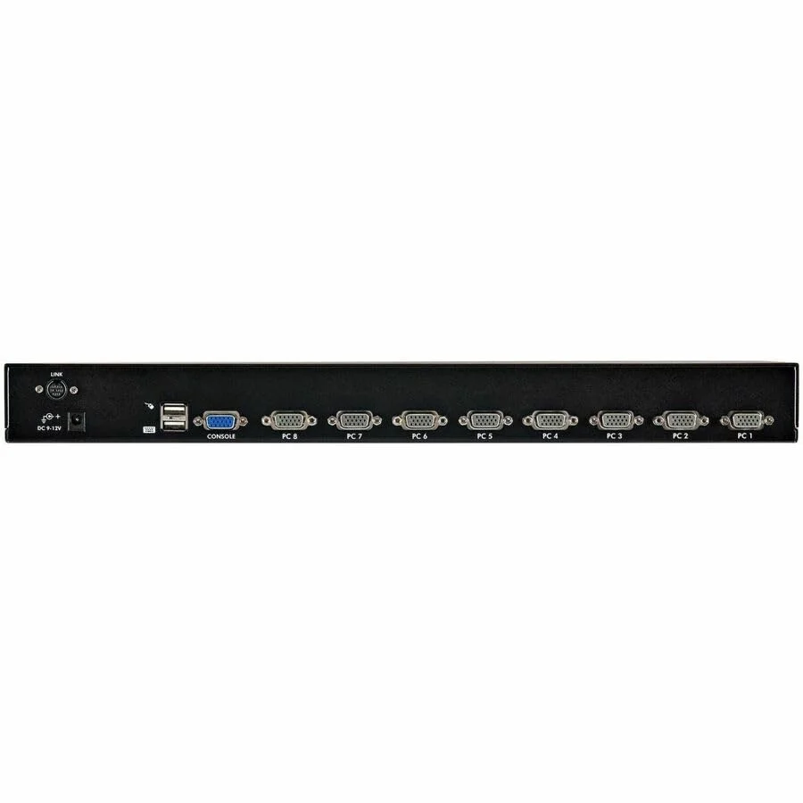 کیت سوئیچ KVM USB رک مونت 8 پورت StarTech.com با OSD و کابل - KVM رک مونت - سوئیچ KVM VGA - سوئیچ KVM 8 پورت (SV831DUSBUK)، مشکی