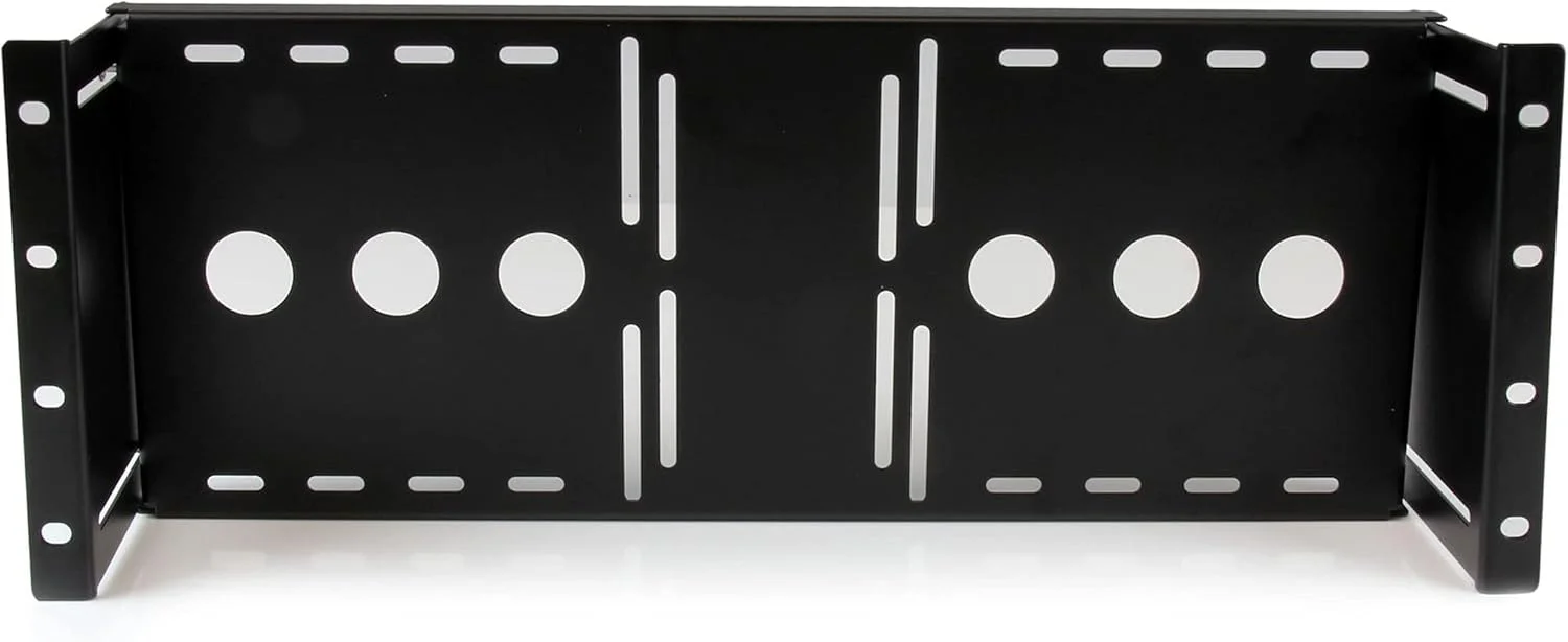 براکت نصب مانیتور LCD VESA یونیورسال 4U StarTech.com برای رک یا کابینت 19 اینچی - سازگار با TAA - براکت فولادی سرد فشرده (RKLCDBK)
