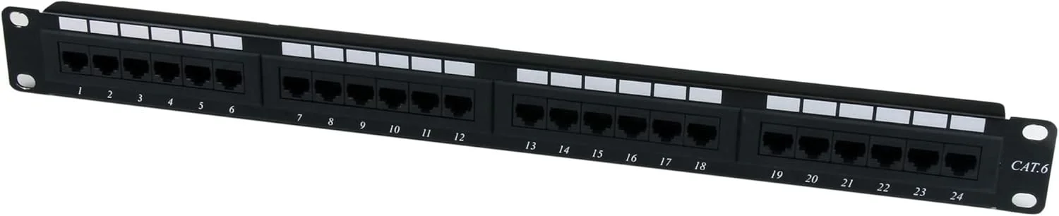 پچ پنل 24 پورت Cat 6 110 StarTech.com - پچ پنل شبکه 24 پورت - پچ پنل RJ45 اترنت 110 نوع Rack Mount 1U (C6PANEL24)