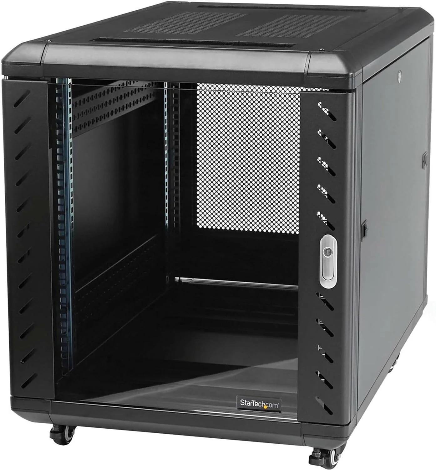 رک سرور 4 پایه 15 یونیت StarTech.com، رک کابینت داده 19 اینچی برای تجهیزات IT/شبکه، با ریل های نصب قابل تنظیم