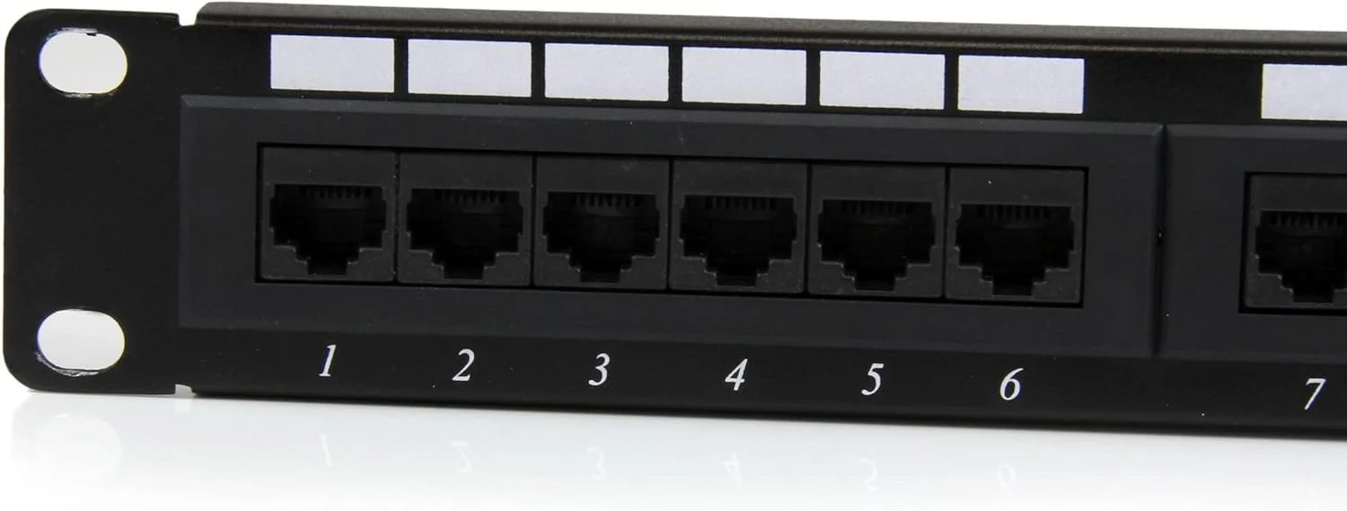 پچ پنل 24 پورت Cat 6 110 StarTech.com - پچ پنل شبکه 24 پورت - پچ پنل RJ45 اترنت 110 نوع Rack Mount 1U (C6PANEL24)