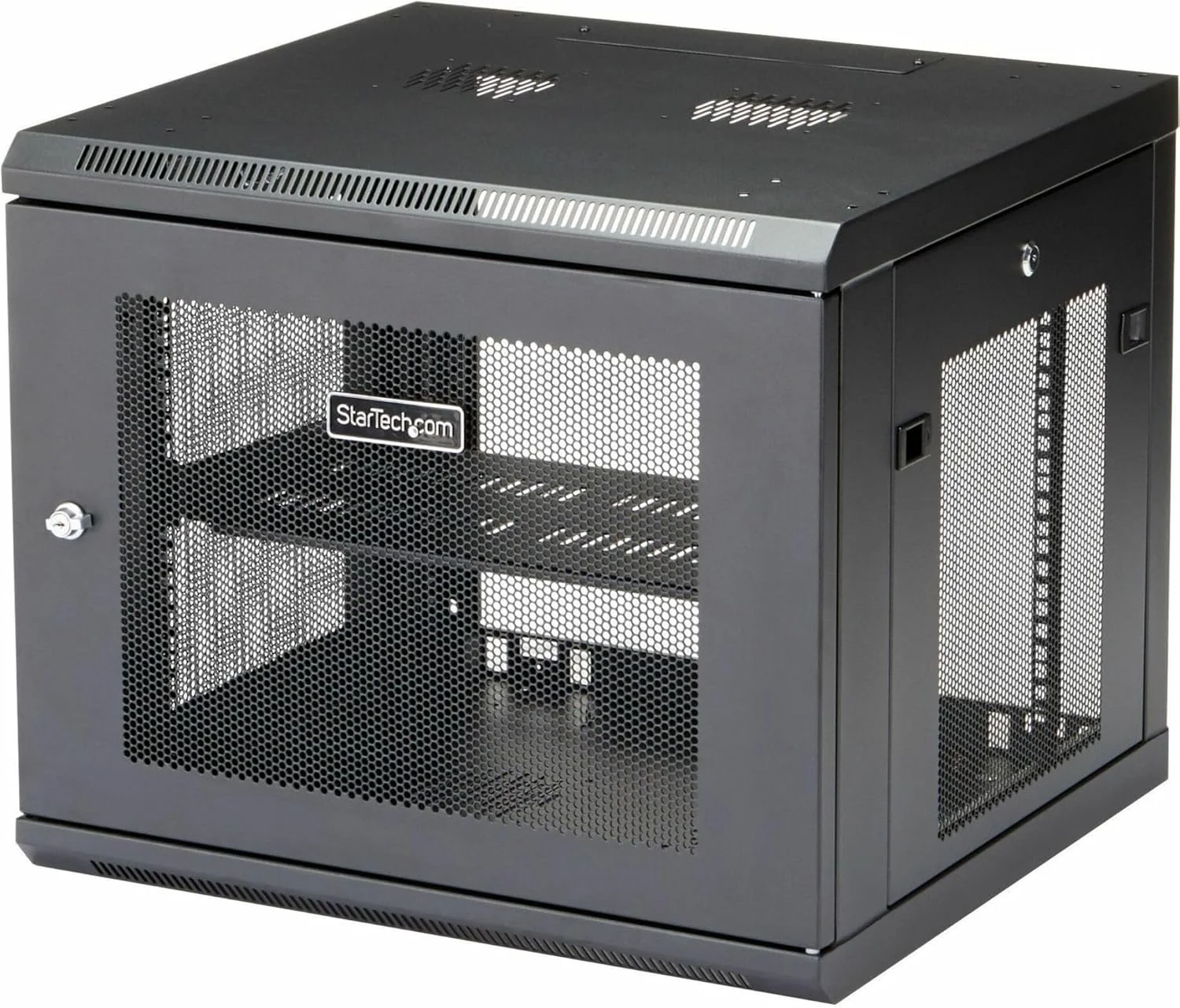 کابینت رک سرور دیواری 9 یونیت StarTech.com - رک شبکه 4 پایه با عمق قابل تنظیم (2 تا 19 اینچ) با مدیریت کابل (RK920WALM)