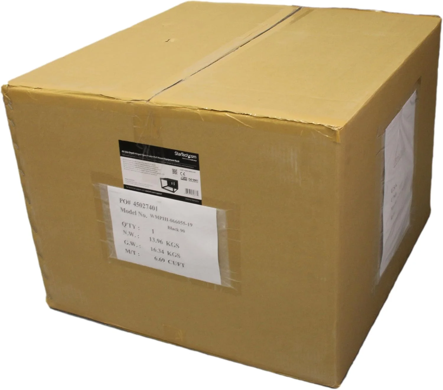 رک شبکه دیواری بازشو لولایی 6 یونیت StarTech.com - رک 4 پایه با عمق 22 اینچ برای تجهیزات کامپیوتری - ظرفیت 110 پوند (RK619WALLOH)، مشکی
