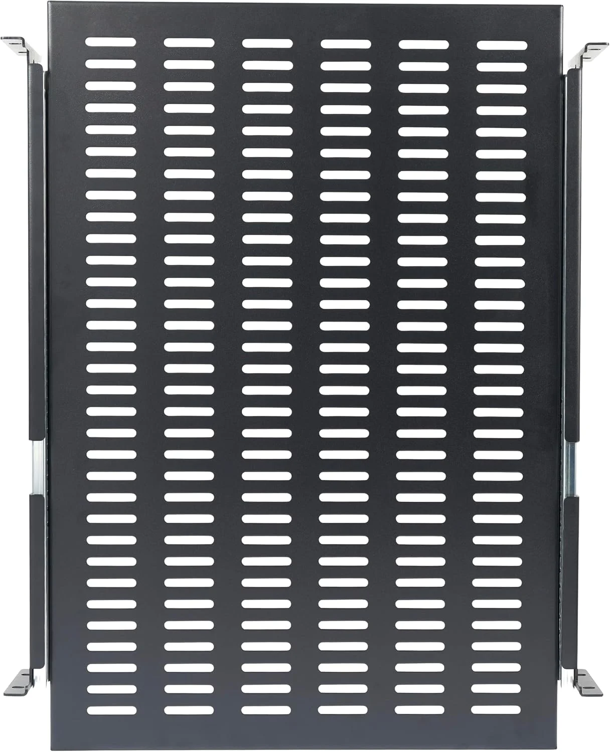 قفسه کشویی رک سرور 2U StarTech.com - عمق نصب قابل تنظیم - دارای تهویه - 50 پوند - قفسه رک 19 اینچی جهانی سنگین برای رک تجهیزات (UNISLDSHF19)، مشکی
