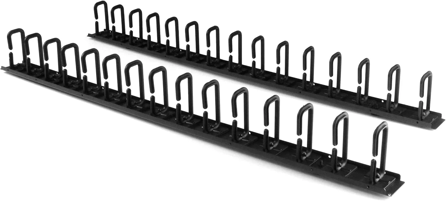 مدیریت کابل رک سرور عمودی 40U StarTech.com با قلاب های D-Ring - پنل های مدیریت سیم رک شبکه 40U - 2x سازمان دهنده سیم 3 فوتی (CMVER40UD)