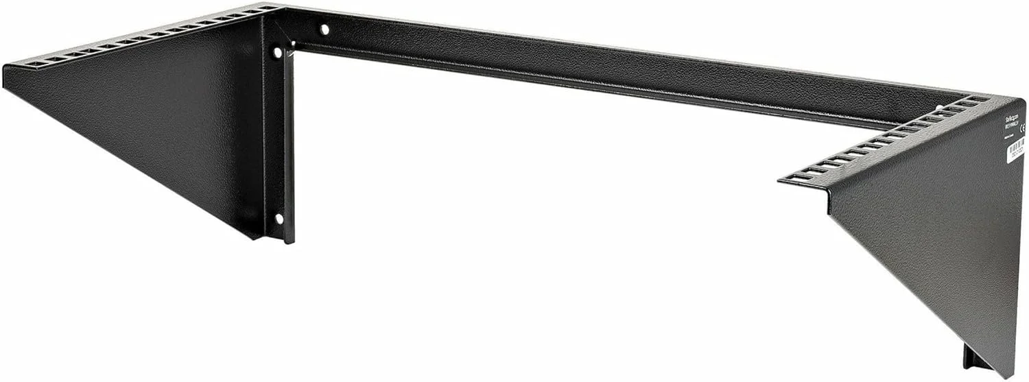 رک دیواری عمودی 5 یونیت StarTech.com - براکت نصب دیواری باز و کم حجم 19 اینچی - مناسب برای اتاق شبکه/سرور/دیتا/AV/IT/پچ پنل/تجهیزات ارتباطی/کامپیوتر - همراه با مهره و پیچ قفسی (RK519WALLV)