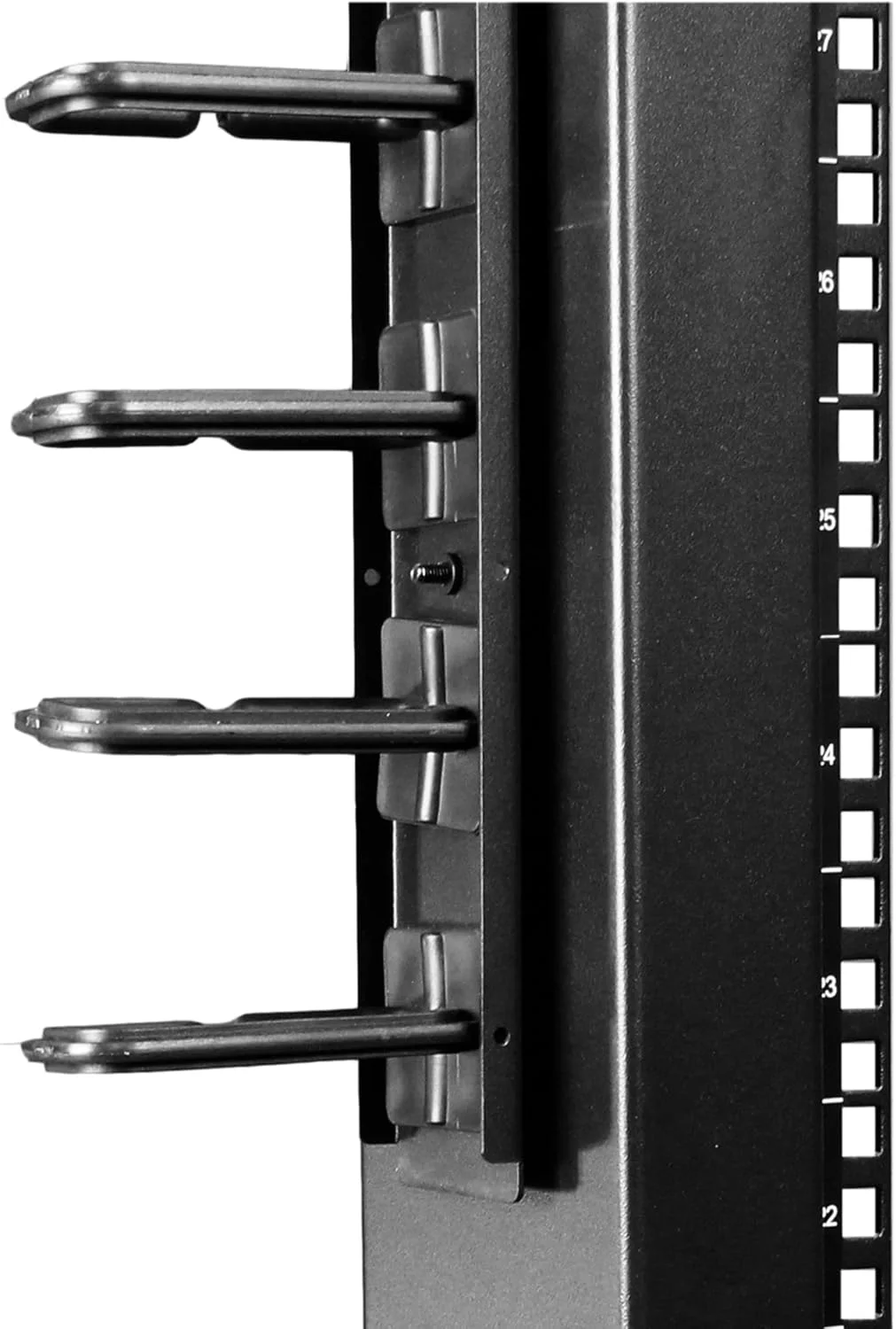 مدیریت کابل رک سرور عمودی 0U StarTech.com با قلاب های D-Ring - پنل مدیریت سیم رک شبکه 20U - سازمان دهنده سیم 3 فوتی (CMVER20UD)