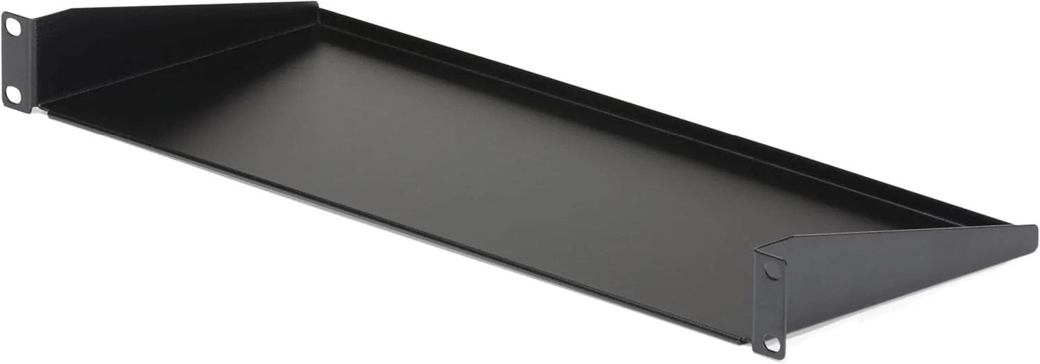قفسه رک سرور 1U StarTech.com - قفسه کنسولی یونیورسال برای رک و کابینت تجهیزات شبکه 19 اینچی - فولاد سنگین - ظرفیت وزنی 15 کیلوگرم - سینی به عمق 7 اینچ، مشکی (CABSHELF1U)