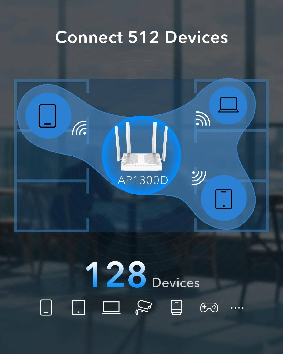 اکسس پوینت بی‌سیم گیگابیتی Cudy AC1200، گیگابیت RJ45، راهکار وای‌فای سازمانی با پشتیبانی از Mesh، Beam Shaping، رومینگ یکپارچه، MU-MIMO، PoE یا برق DC، مدل AP1300D