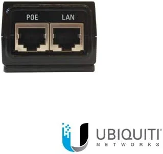 آداپتور PoE دوازده واتی 24 ولت DC Ubiquiti Networks، حداکثر تخلیه جریان 1500 آمپر - محافظت در برابر رویدادهای ESD - سازگار با airGateway، (POE-24-12W)