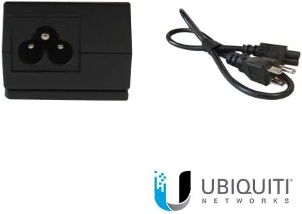 آداپتور PoE دوازده واتی 24 ولت DC Ubiquiti Networks، حداکثر تخلیه جریان 1500 آمپر - محافظت در برابر رویدادهای ESD - سازگار با airGateway، (POE-24-12W)