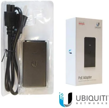 آداپتور PoE دوازده واتی 24 ولت DC Ubiquiti Networks، حداکثر تخلیه جریان 1500 آمپر - محافظت در برابر رویدادهای ESD - سازگار با airGateway، (POE-24-12W)