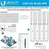 Ubiquiti Networks UBNT Systems UniFi AP AC Mesh UAP-AC-M-US نقطه دسترسی دو بانده داخلی/خارجی با پوشش گسترده (بسته 4 عددی)