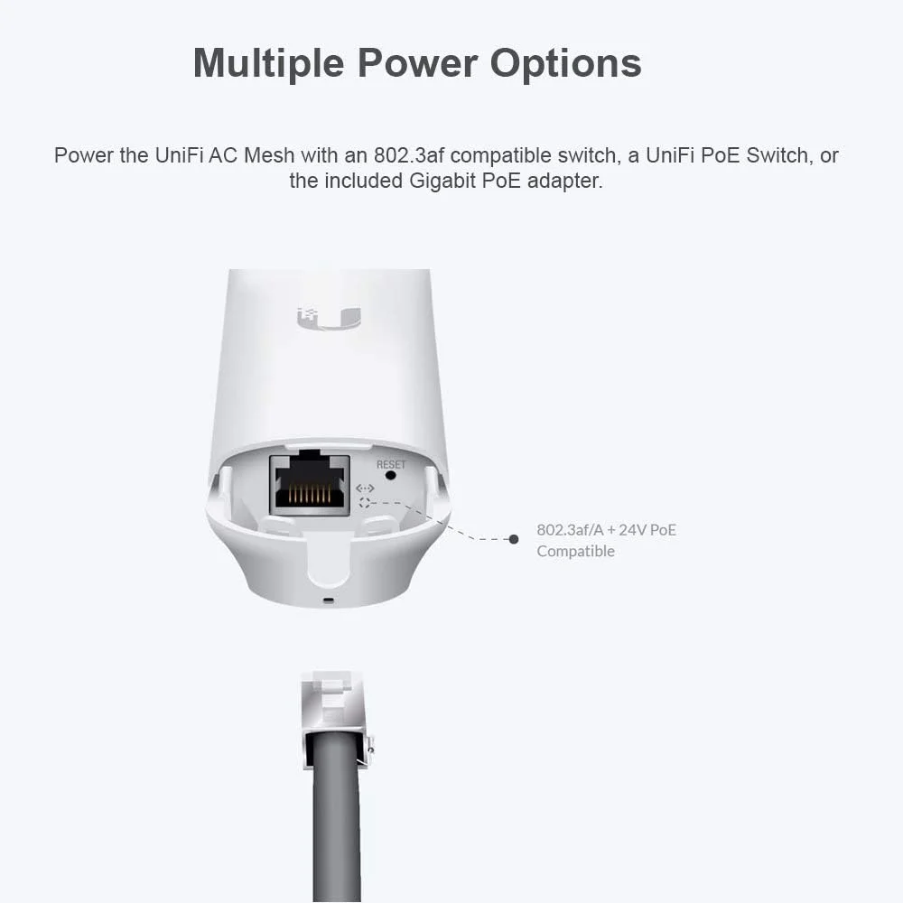 سیستم های UBNT UniFi AC Mesh UAP-AC-M 2 واحدی، نقطه دسترسی دو بانده داخلی/خارجی UniFi AC Mesh با پوشش گسترده
