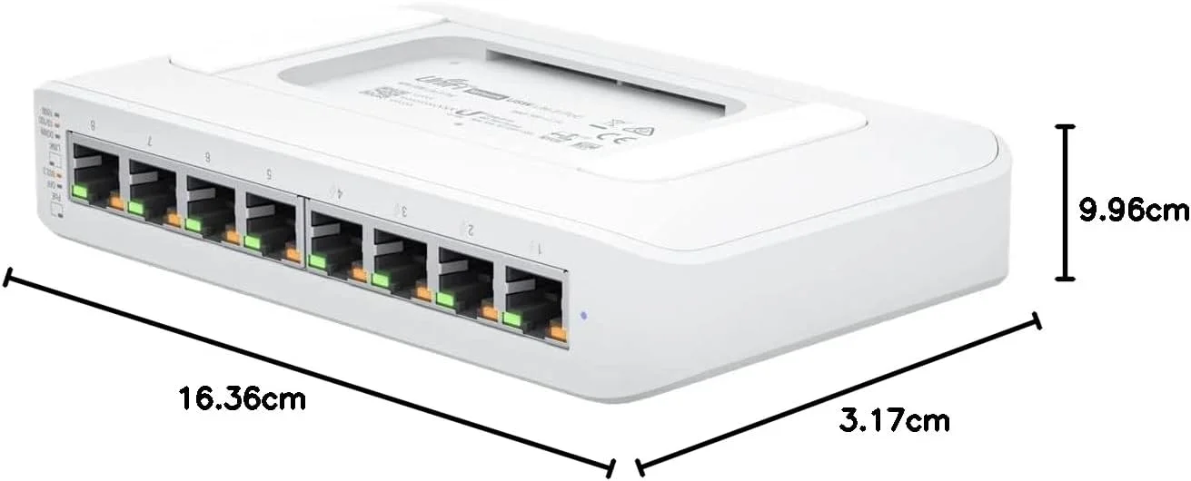 سوییچ مدیریتی لایه 2 گیگابیتی اترنت 8 پورت PoE یوبیکیوتی نتورکس UniFi Switch Lite 8 PoE (10/100/1000) با قابلیت Power over Ethernet (PoE) - سفید