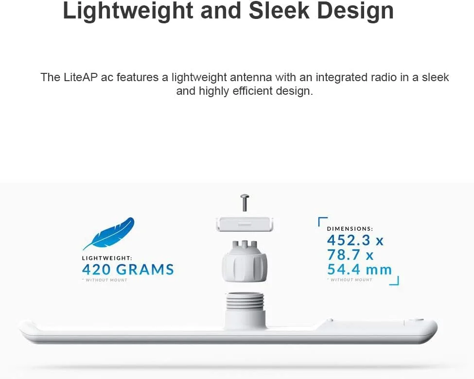 اکسس پوینت سکشنال Airmax ac مدل UBNT Systems LiteAP AC LAP-120-US 2x2 MIMO - نام سابق LBE-5AC-16-120 -