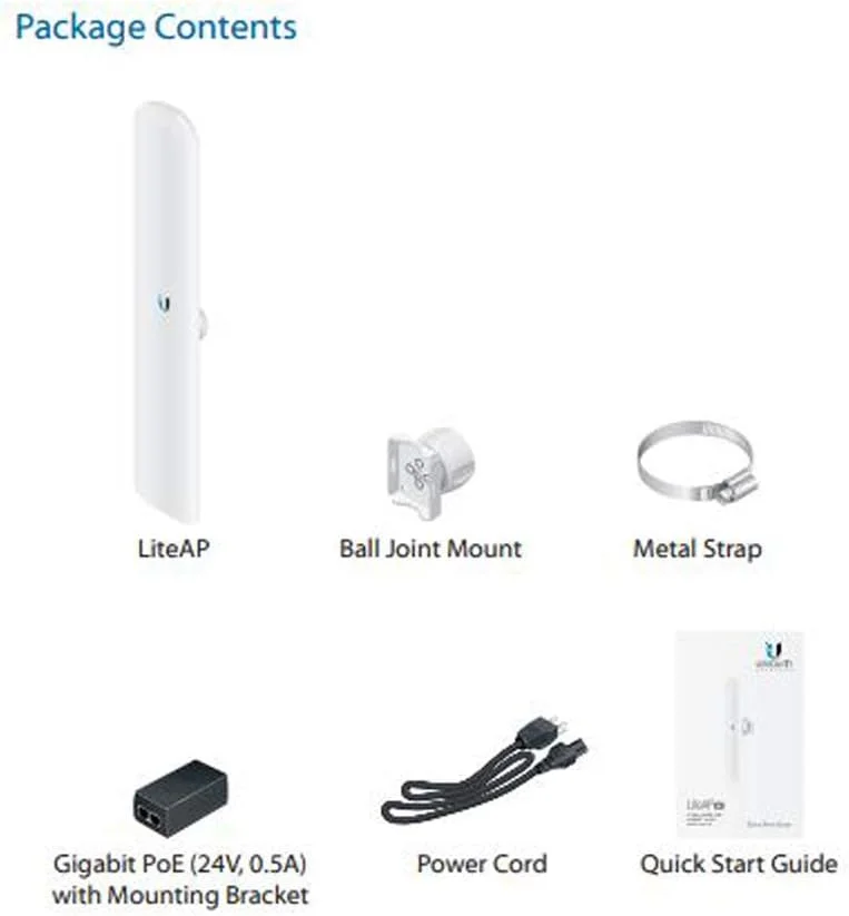 اکسس پوینت سکشنال Airmax ac مدل UBNT Systems LiteAP AC LAP-120-US 2x2 MIMO - نام سابق LBE-5AC-16-120 -