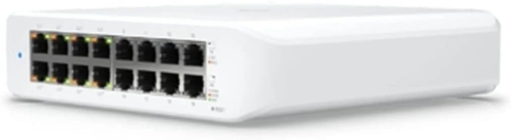 سوییچ شبکه یوبی‌کوئیتی UniFi Switch Lite 16 PoE L2 گیگابیتی اترنت (10/100/1000) با قابلیت Power over Ethernet (PoE) - سفید
