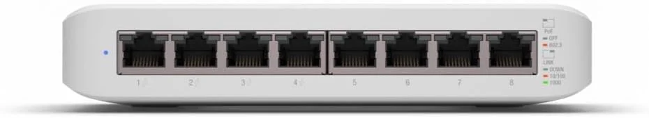 سوییچ 8 پورت گیگابیتی یوبیکیوتی UniFi Switch Lite 8 PoE با 4 پورت PoE+ 802.3at (USW-Lite-8-PoE)