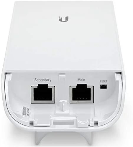 یوبیکیوتی نانو استیشن NSM5، 5 گیگاهرتز، 802.11a/n توان بالا 20 dBm حداقل، 2x2 MIMO AirMax TDMA PoE Station، سفید