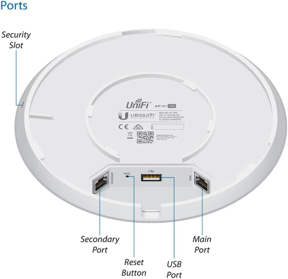 اکسس پوینت وایرلس دوال رادیو Ubiquiti Unifi UAP-AC PRO - استاندارد 802.11 a/b/g/n/r/k/v/ac
