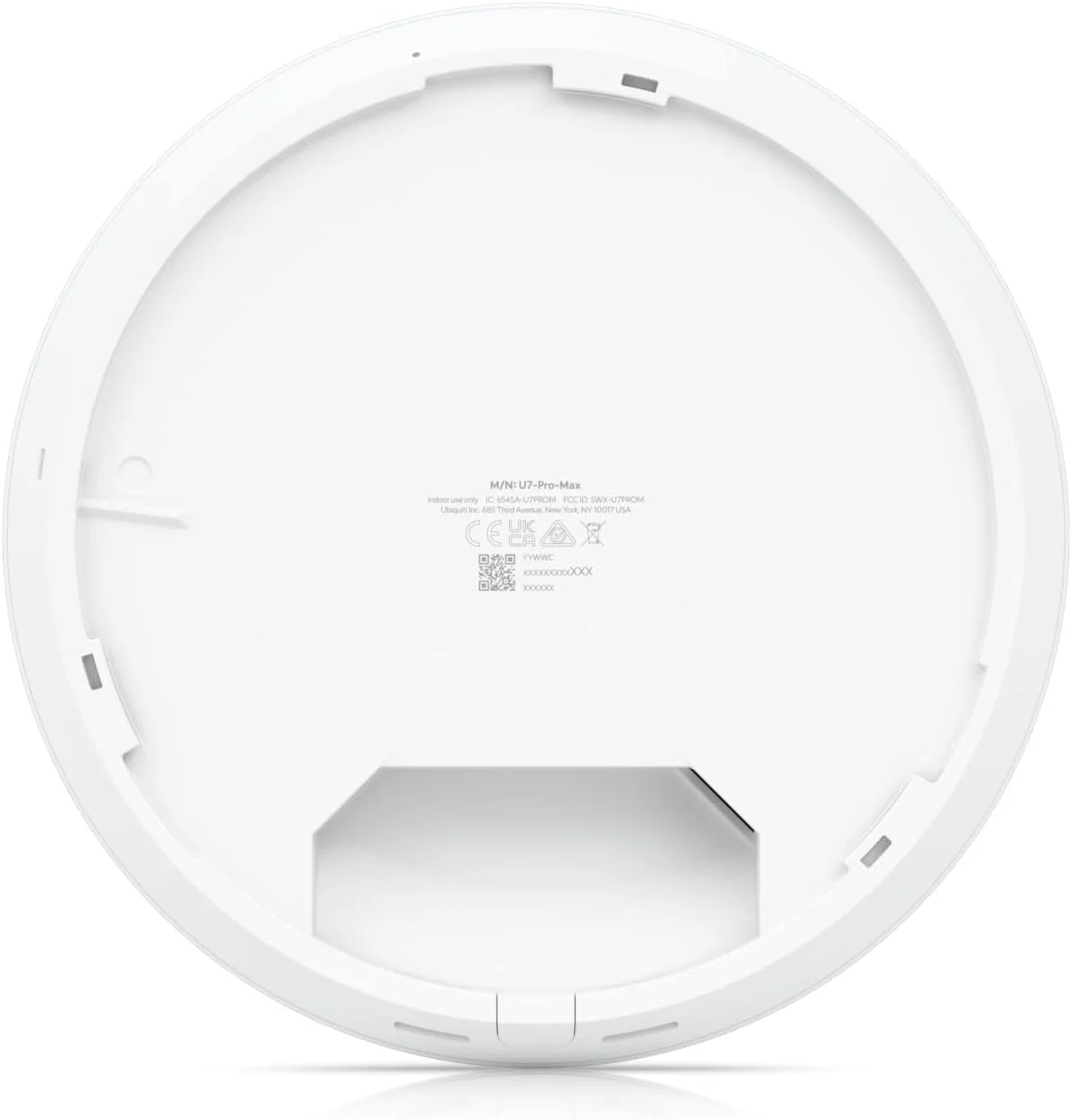 اکسس پوینت داخلی وای فای 7 یوبیکیوتی نتورکس UniFi U7 Pro MAX - پشتیبانی از 300+ کلاینت، طراحی فولاد SGCC، سفید