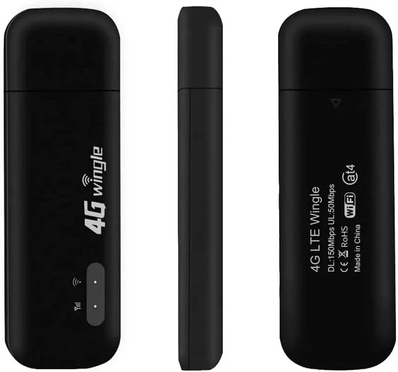 مودم وای فای 4G KuWFi، دانگل وای فای موبایل USB 150 مگابیت بر ثانیه با اسلات سیم کارت، روتر هات اسپات شبکه قابل حمل کوچک و جیبی برای سفر به اروپا و خاورمیانه