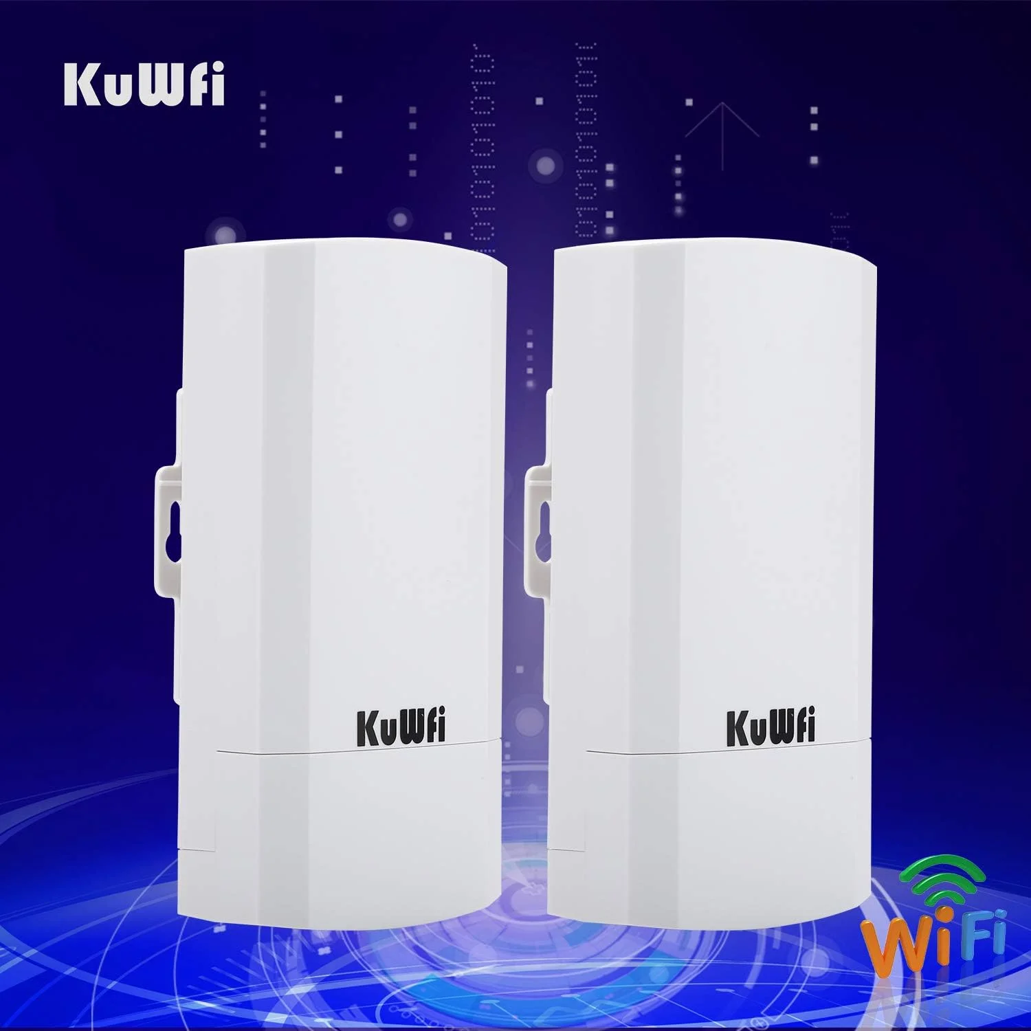 پل بیسیم بیرونی KuWFi، اکسس پوینت وایفای 2.4G 300Mbps با پشتیبانی از توسعهدهنده وایفای برد بلند 1 کیلومتری با آنتن MIMO با بهره بالا 12dBi برای دوربین مداربسته/دوربین پل بیسیم بیرونی KuWFi، اکسس پوینت وایفای 2.4G 300Mbps با پشتیبانی از توسعهدهنده وایفای برد بلند 1 کیلومتری با آنتن MIMO با بهره بالا 12dBi برای دوربین مداربسته/دوربین