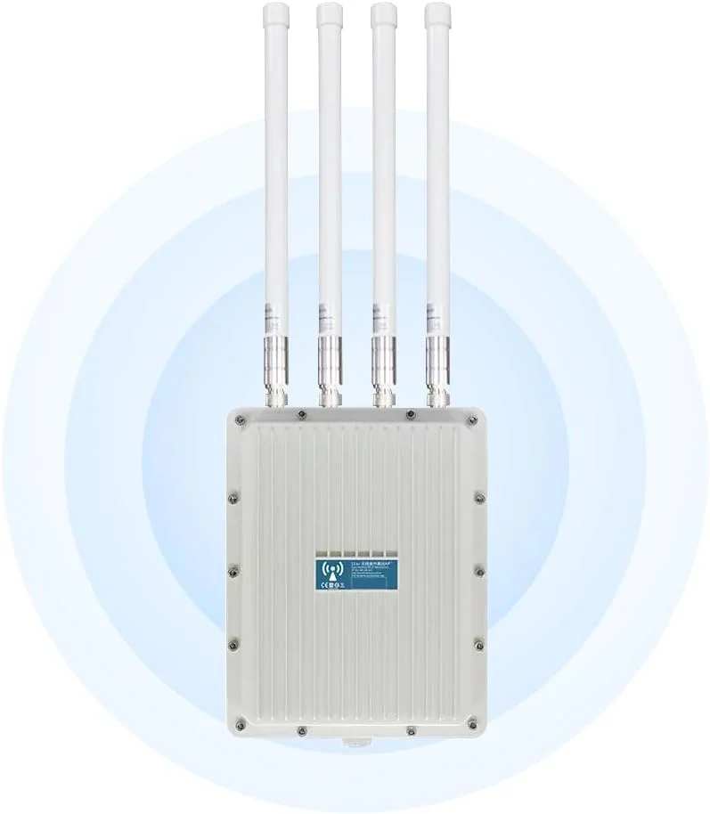 روتر اکسس پوینت بی سیم KuWFi WiFi 6، تقویت کننده سیگنال WiFi، فضای باز و داخلی، برد بلند، نقطه دسترسی 360 درجه همه جهته WiFi دو بانده 1800 مگابیت بر ثانیه، پشتیبانی از AP/Gateway/Repeater