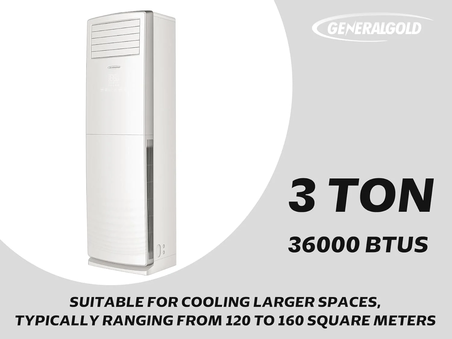 کولر گازی ایستاده 3 تن جنرال گلد، 36000 BTU، اینورتر T3 سرد و گرم با کیت لوله، کنترل WIFI، مبرد R410 کم مصرف، عملکرد بی صدا کولر گازی ایستاده 3 تن جنرال گلد، 36000 BTU، اینورتر T3 سرد و گرم با کیت لوله، کنترل WIFI، مبرد R410 کم مصرف، عملکرد بی صدا