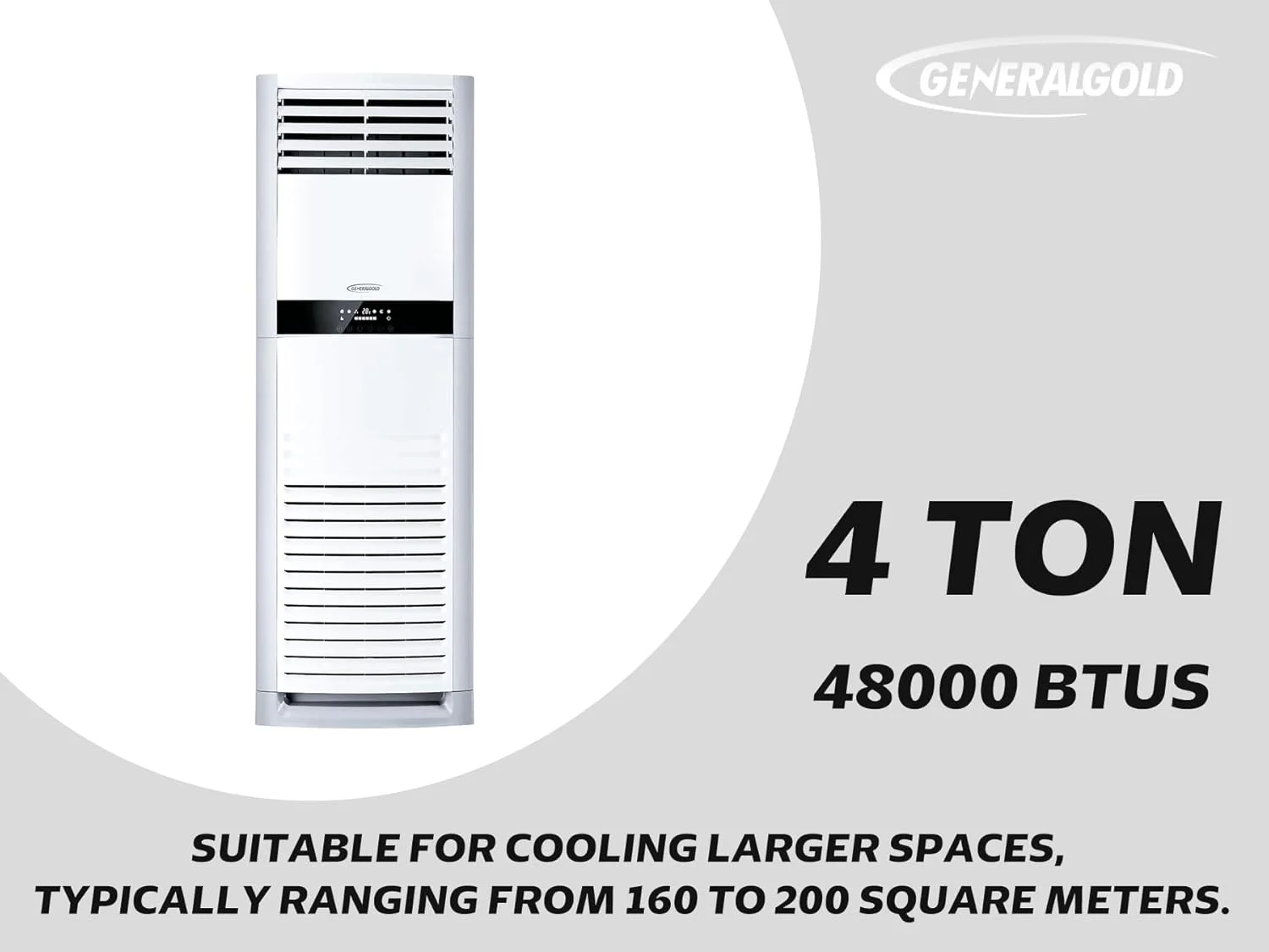 کولر گازی ایستاده 4 تن جنرال گلد با وای فای، اینورتر 48000 BTU، کمپرسور T3، سرمایش و گرمایش R410، واحد AC اسپلیت مستقل قابل حمل ایستاده، کولر گازی برج متحرک داخلی 4T