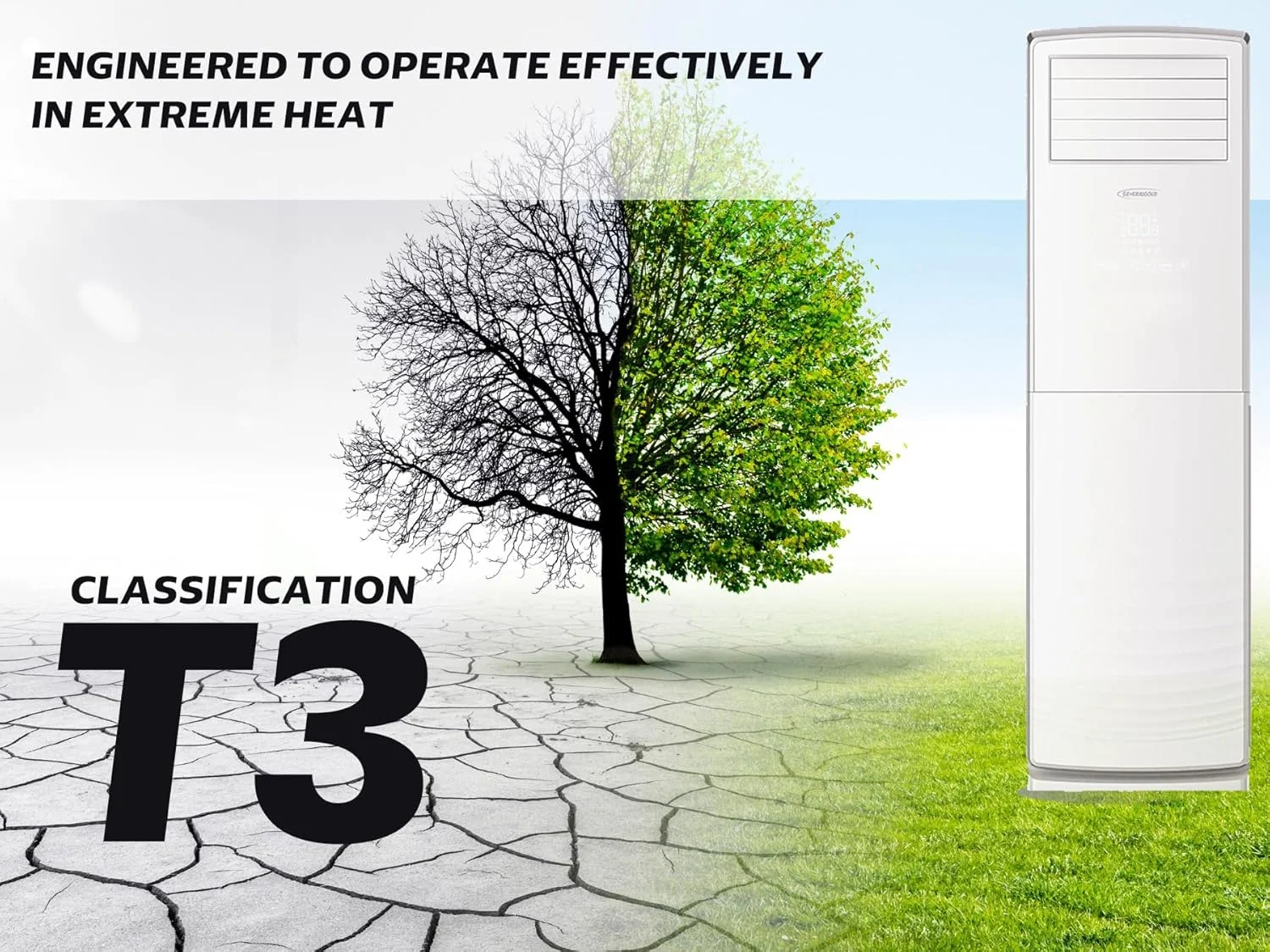 کولر گازی ایستاده 3 تن جنرال گلد، 36000 BTU، اینورتر T3 سرد و گرم با کیت لوله، کنترل WIFI، مبرد R410 کم مصرف، عملکرد بی صدا کولر گازی ایستاده 3 تن جنرال گلد، 36000 BTU، اینورتر T3 سرد و گرم با کیت لوله، کنترل WIFI، مبرد R410 کم مصرف، عملکرد بی صدا