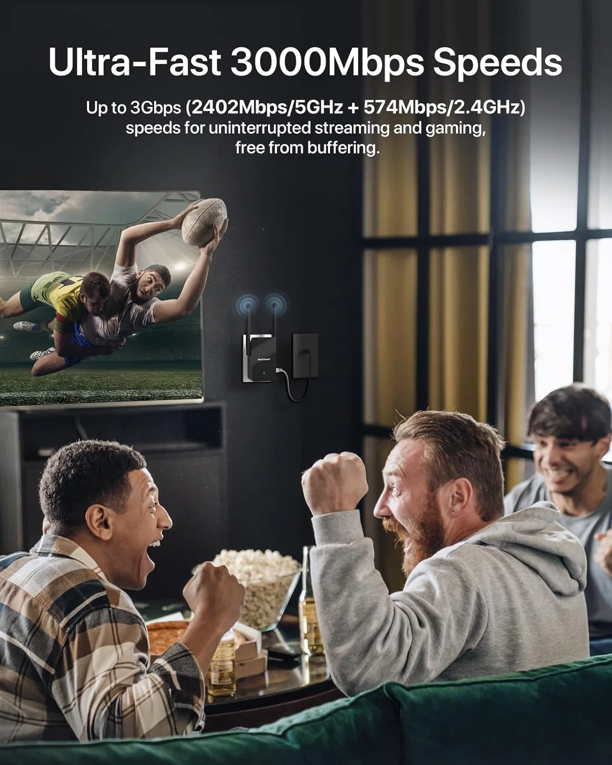 اکسس پوینت وای فای 6 AX3000 برند BroTrend، اکسس پوینت بی سیم دیواری، اکسس پوینت گیگابیتی وای فای 6 دو بانده خانگی برای کامپیوتر، تلفن هوشمند، پرینتر، تلویزیون، کنسول بازی و غیره. WAP تا 45 دستگاه، OFDMA، نصب آسان