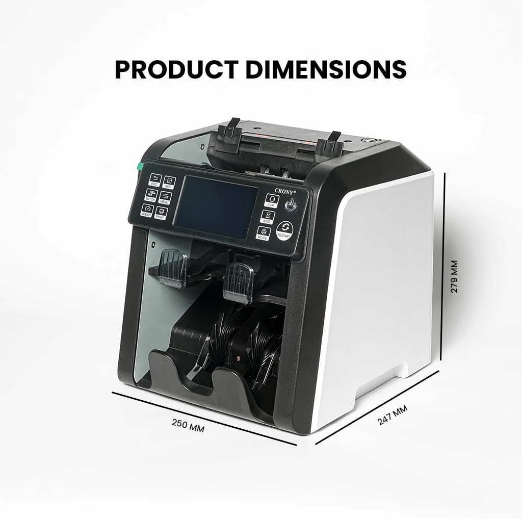 دستگاه شمارش پول CRONY مدل Bank Money Counting Machine - AL-950 2CIS/UV/MG/IR تشخیص خودکار اسکناس چند ارزی شمارنده سرعت بالا تشخیص اسکناس جعلی و آسیب دیده شمارش بدون توقف با پاکت رد دستگاه شمارش پول CRONY مدل Bank Money Counting Machine - AL-950 2CIS/UV/MG/IR تشخیص خودکار اسکناس چند ارزی شمارنده سرعت بالا تشخیص اسکناس جعلی و آسیب دیده شمارش بدون توقف با پاکت رد