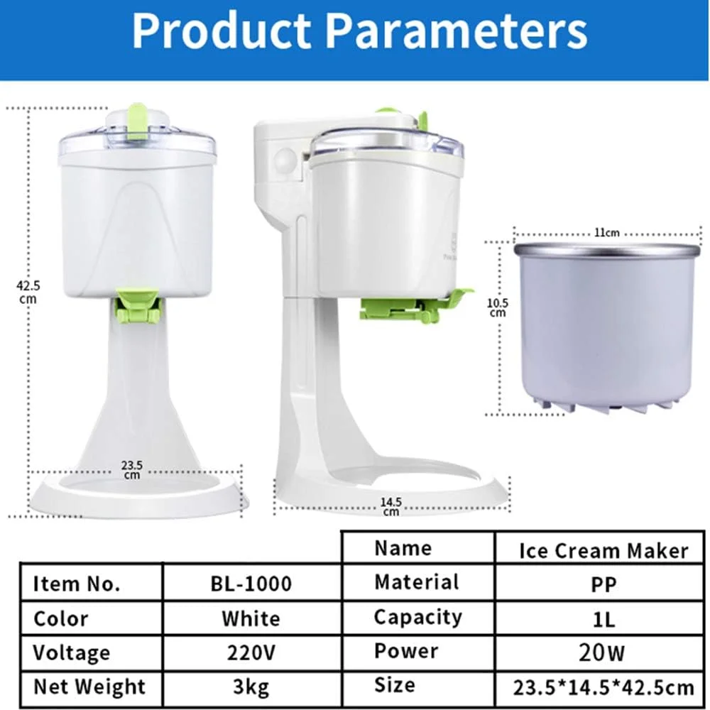 دستگاه بستنی ساز اتوماتیک xxz، دستگاه بستنی ساز خانگی، دستگاه یخ خردکن برقی، سریع، تمیز کردن آسان، برای مصارف خانگی، کودکان، 220 ولت دستگاه بستنی ساز اتوماتیک xxz، دستگاه بستنی ساز خانگی، دستگاه یخ خردکن برقی، سریع، تمیز کردن آسان، برای مصارف خانگی، کودکان، 220 ولت
