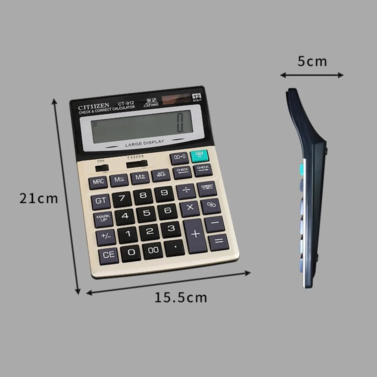 ماشین حساب رومیزی ECVV، نمایشگر LCD بزرگ 12 رقمی، دوگانه خورشیدی و باتری، ماشین حساب دکمه بزرگ مکانیکی برای دفتر کار، خانه، مدرسه ماشین حساب رومیزی ECVV، نمایشگر LCD بزرگ 12 رقمی، دوگانه خورشیدی و باتری، ماشین حساب دکمه بزرگ مکانیکی برای دفتر کار، خانه، مدرسه