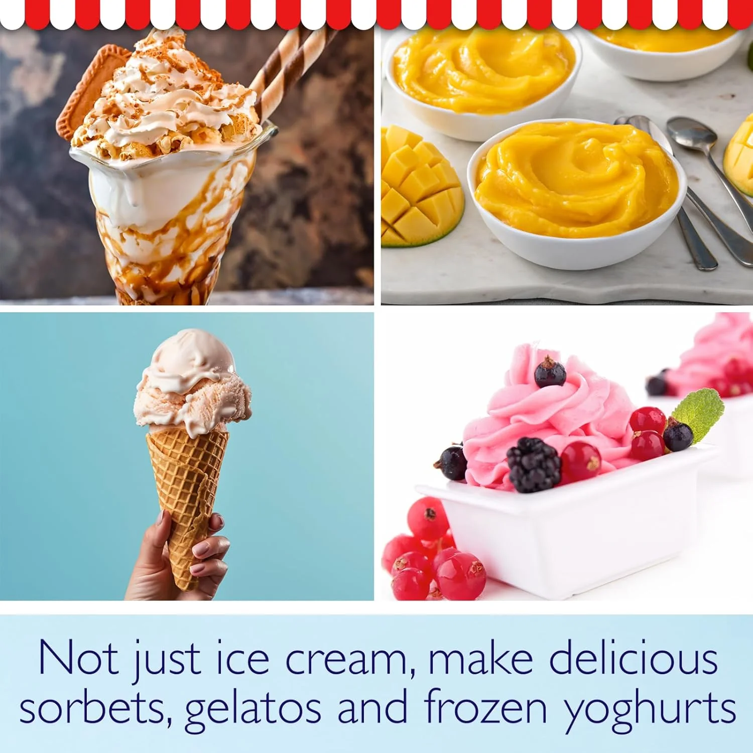 دستگاه بستنی ساز خانگی Sensio Home - دستگاه ژلاتو، سوربت و ماست یخ زده با پدال مخلوط کننده جداشدنی - کارکرد آسان - بستنی خوشمزه را در 20 دقیقه درست کنید (سفید) دستگاه بستنی ساز خانگی Sensio Home - دستگاه ژلاتو، سوربت و ماست یخ زده با پدال مخلوط کننده جداشدنی - کارکرد آسان - بستنی خوشمزه را در 20 دقیقه درست کنید (سفید)