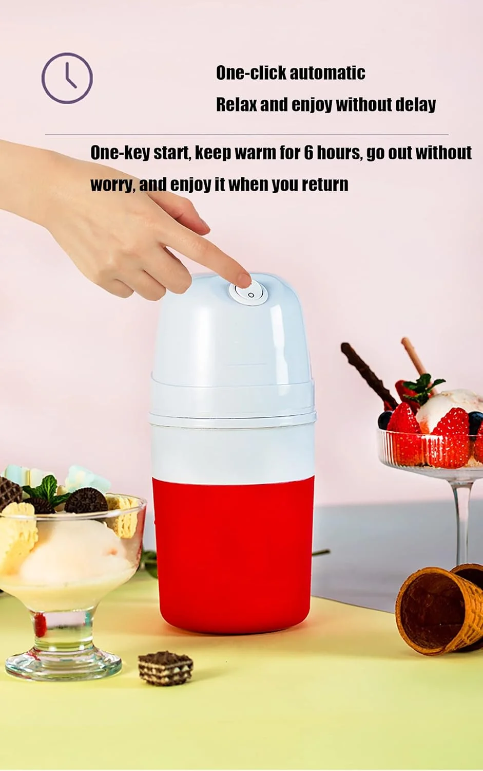 دستگاه بستنی ساز RIMOAL، دستگاه بستنی ساز خانگی، دستگاه بستنی ساز نرم، 400 میلی لیتر، شامل دستور العمل ها، دستگاه ماست یخ زده خانگی، دستگاه سوربت ساز دستگاه بستنی ساز RIMOAL، دستگاه بستنی ساز خانگی، دستگاه بستنی ساز نرم، 400 میلی لیتر، شامل دستور العمل ها، دستگاه ماست یخ زده خانگی، دستگاه سوربت ساز