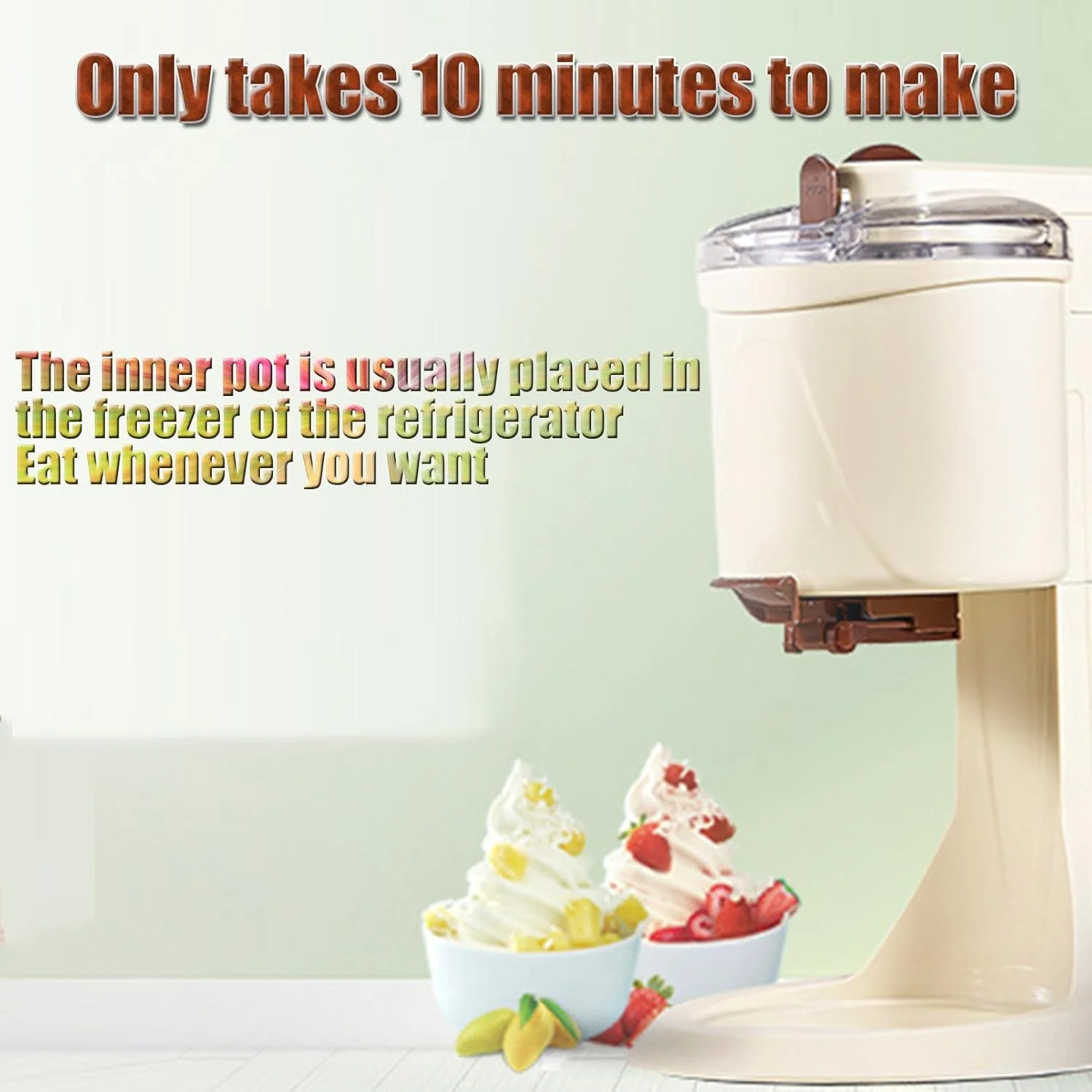 دستگاه بستنی ساز نرم، دستگاه بستنی ساز خانگی، دستگاه های بستنی ماست ساز، برای آشپزخانه خانگی سریع، راحت و کارآمد