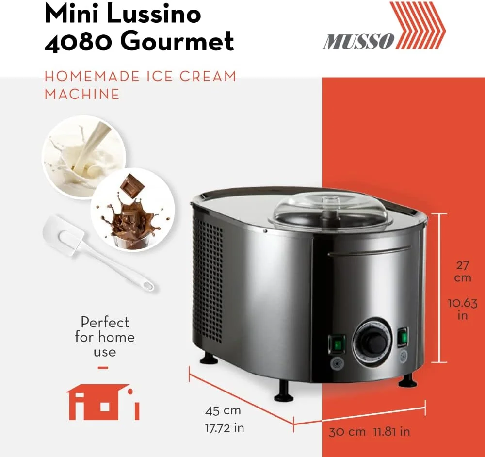 دستگاه بستنی ساز گورمت موسو MINI Lussino 4080 - بدون نیاز به کاسه فریزر - از بستنی ایتالیایی واقعی و دسرهای یخ زده خامه ای که به راحتی در خانه تهیه می شوند لذت ببرید - فقط مواد سالم را اضافه کنید - خاموش شدن خودکار دستگاه بستنی ساز گورمت موسو MINI Lussino 4080 - بدون نیاز به کاسه فریزر - از بستنی ایتالیایی واقعی و دسرهای یخ زده خامه ای که به راحتی در خانه تهیه می شوند لذت ببرید - فقط مواد سالم را اضافه کنید - خاموش شدن خودکار