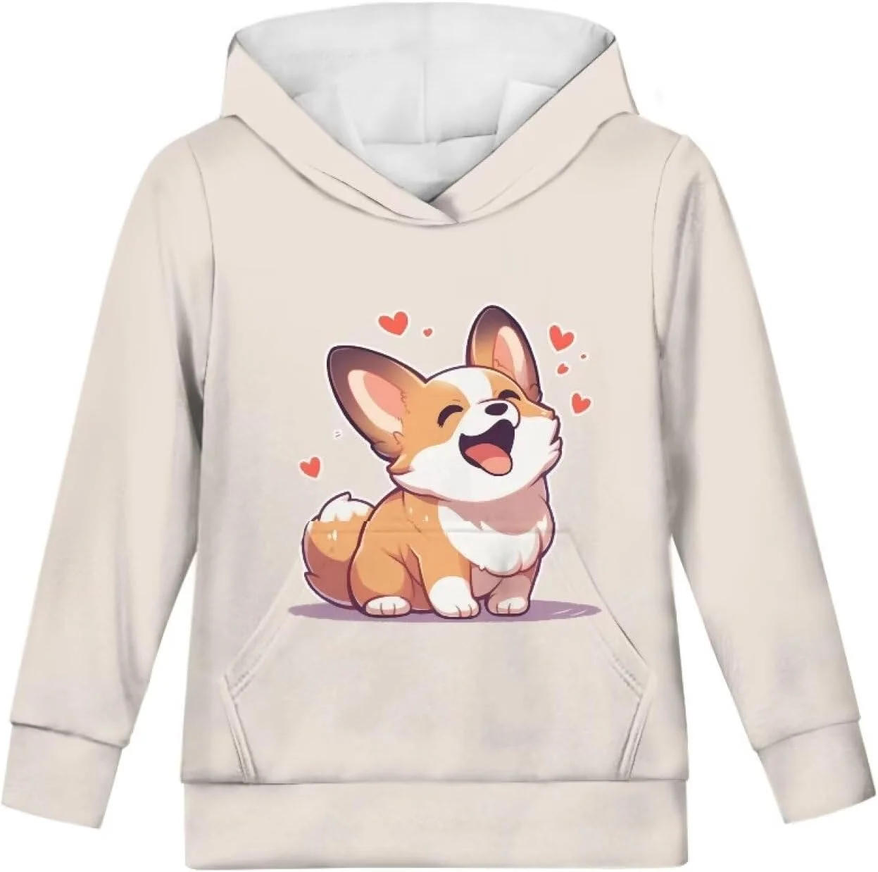 YSTARDREAM لباس دخترانه نوجوان هودی بچه گانه با جیب سویشرت آستین بلند