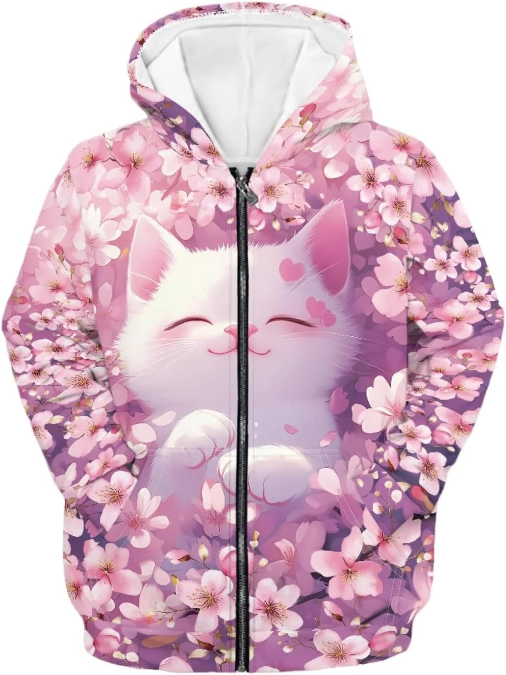 هودی زیپ دار Zanxiantu برای دختران، سویشرت و هودی های بچه گانه، استریت ور کلاه دار