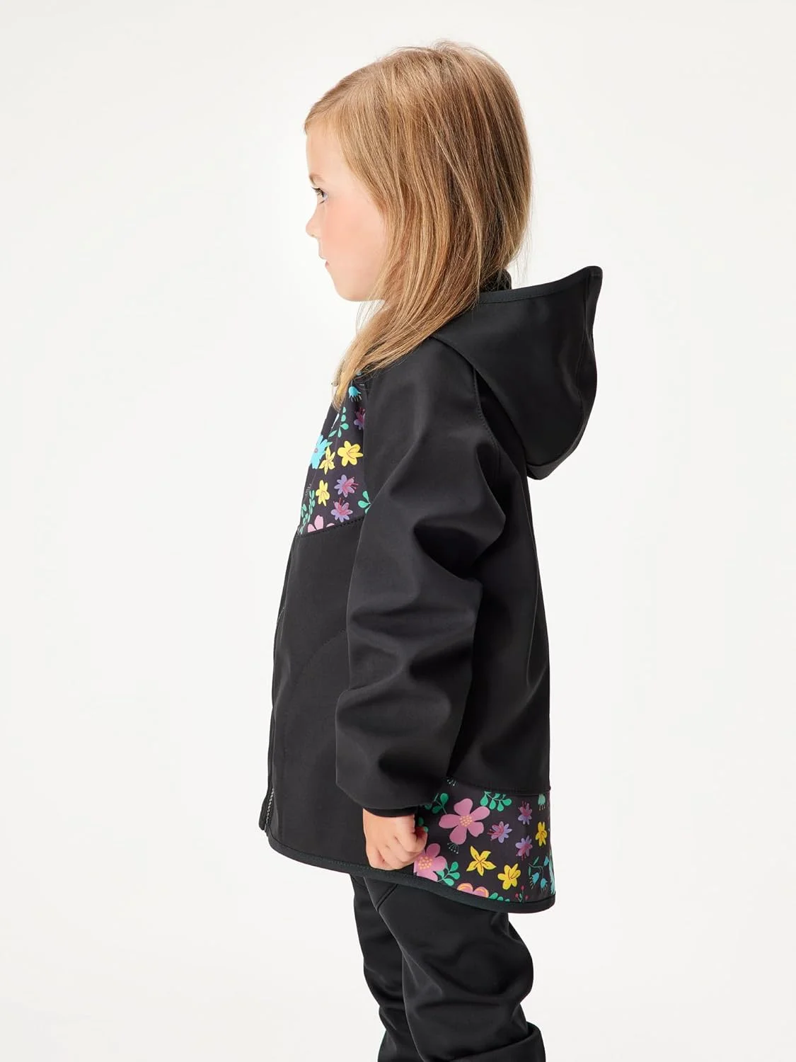 کاپشن سافت شل بچگانه unuo با آستر پشمی و کلاه، ضد آب و ضد باد، کاپشن کاربردی تمام زیپ برای فضای باز، کاپشن تنفسی بچگانه مدل Basic