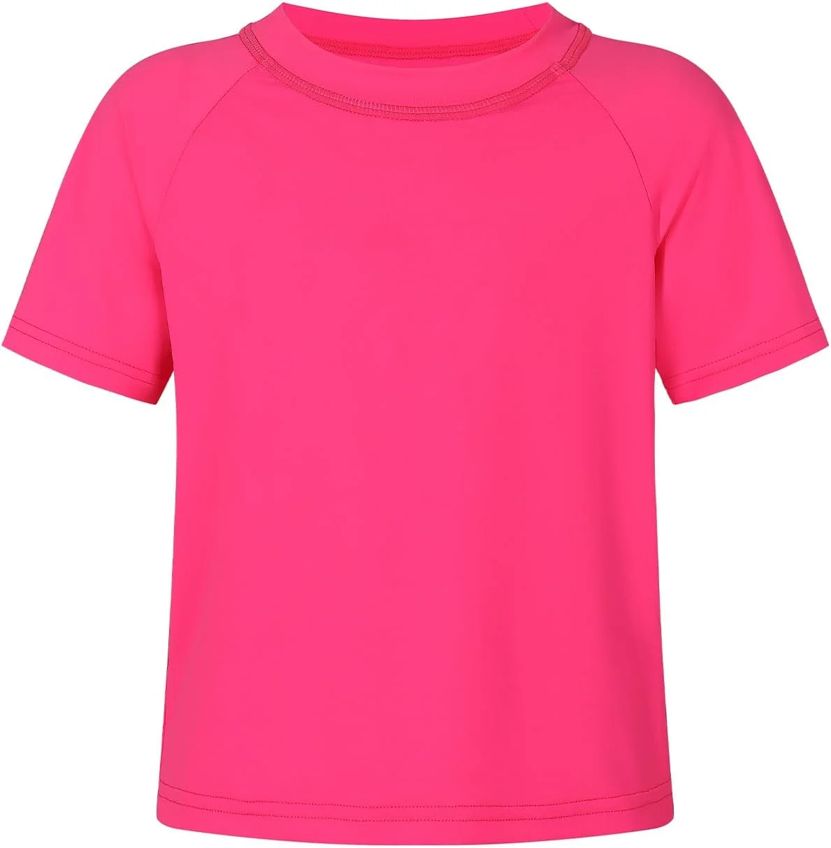 تی شرت آستین کوتاه دخترانه Spring&Gege با UPF 50+، خشک شوندگی سریع، پشت باز، نیم تنه ورزشی نئون