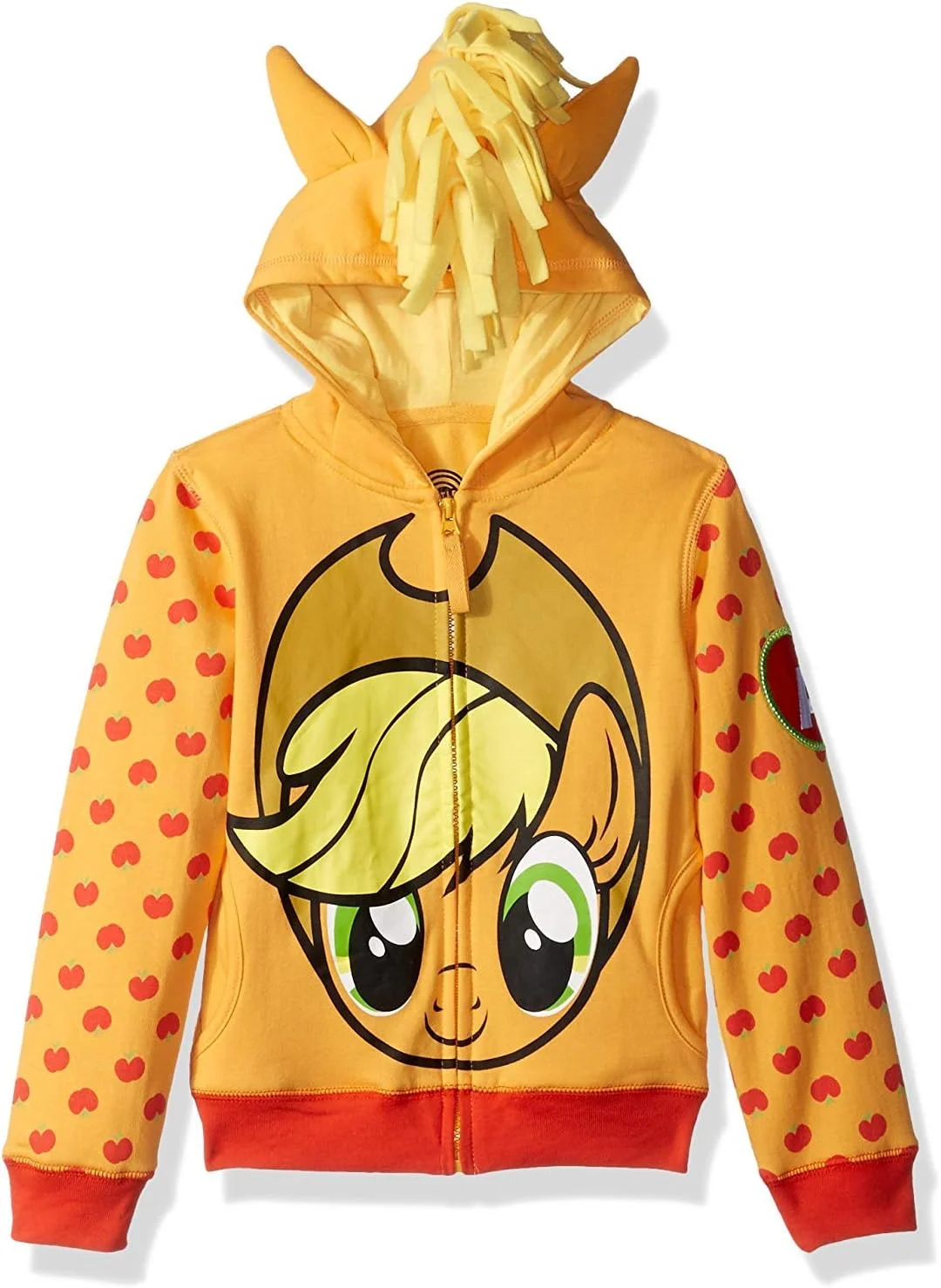 هودی زیپ دار دخترانه طرح Apple Jack از انیمیشن My Little Pony