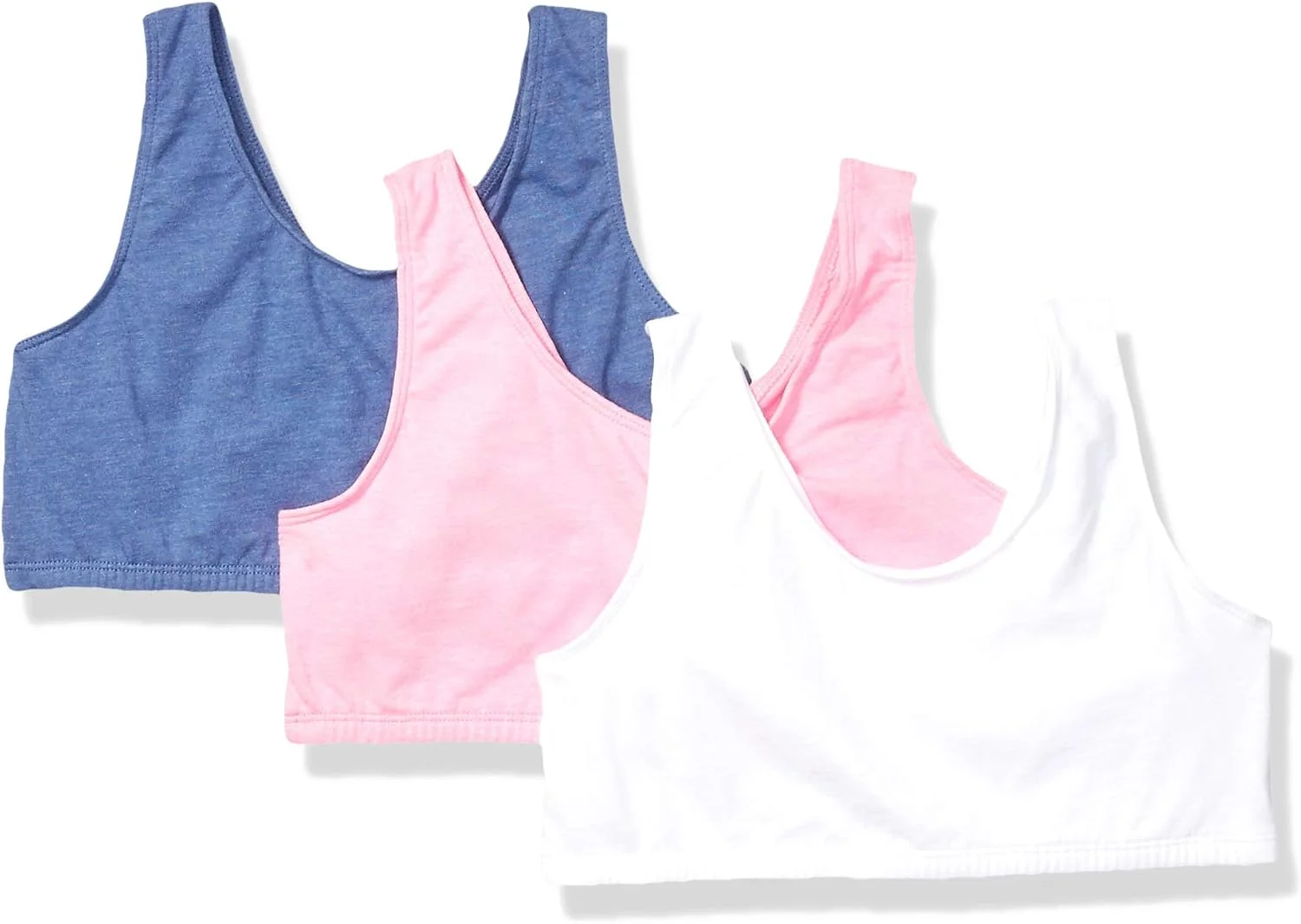 سوتین ورزشی دخترانه Fruit Of The Loom مدل Cotton Built-Up بسته 3 عددی