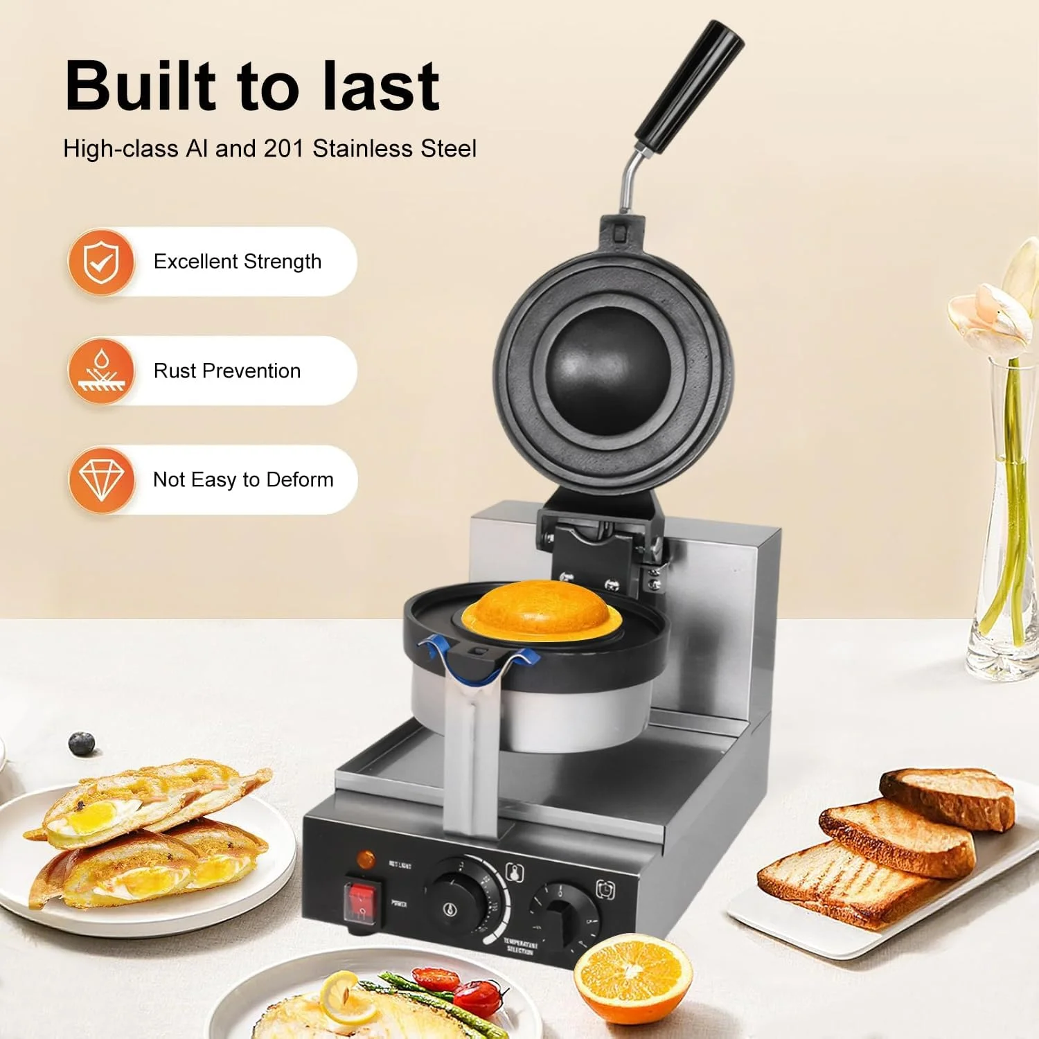 دستگاه وافل بستنی JUMEIYP، دستگاه همبرگر ساز تجاری UFO، دستگاه بزرگ نان همبرگر خانگی ژلاتو پانینی هات پرس دستگاه وافل بستنی JUMEIYP، دستگاه همبرگر ساز تجاری UFO، دستگاه بزرگ نان همبرگر خانگی ژلاتو پانینی هات پرس