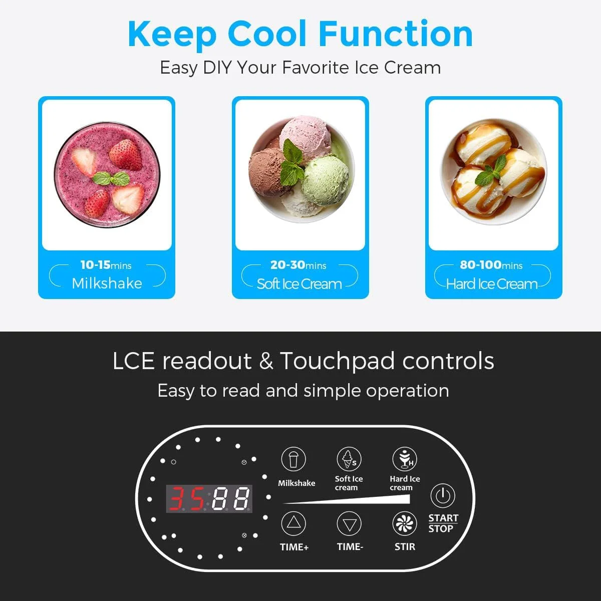 دستگاه بستنی ساز کمپرسوری HYQNG 1.5 لیتری، دستگاه بستنی ساز اتوماتیک خانگی با نمایشگر LCD، دستگاه بستنی ساز با کمپرسور، دستگاه خنک کننده، برای کودکان، خانه، تعطیلات دستگاه بستنی ساز کمپرسوری HYQNG 1.5 لیتری، دستگاه بستنی ساز اتوماتیک خانگی با نمایشگر LCD، دستگاه بستنی ساز با کمپرسور، دستگاه خنک کننده، برای کودکان، خانه، تعطیلات